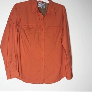Columbia Women's Vibrant Orange Button-Down Shirt